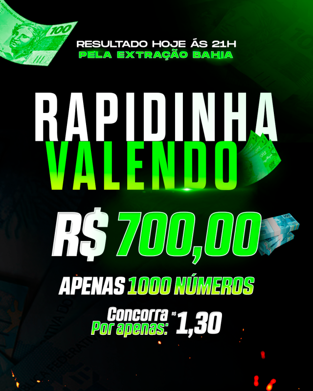 RAPIDINHA VALENDO R$700,00 1•EDIÇÃO